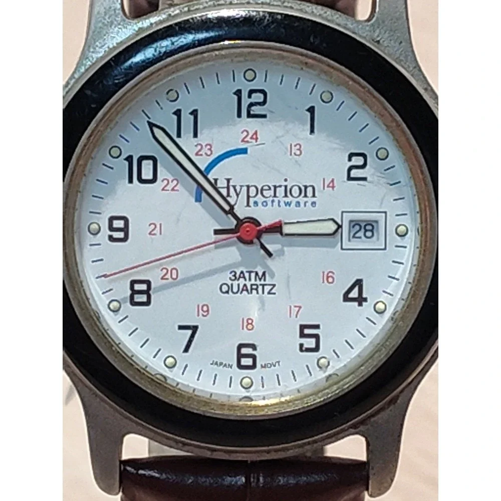 Hyperion Software Mens Wrist Watch 3ATM Water Resistant Stainless Steel 35mm